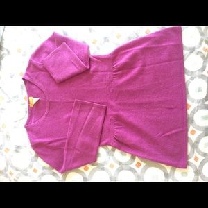J Crew Cashmere Sweater Pink with Peplum Small